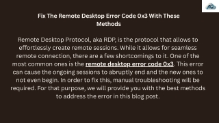 RDP Error Guide: Quick Solutions