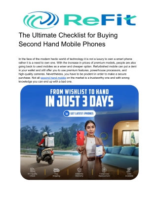 The Ultimate Checklist for Buying Second Hand Mobile Phones