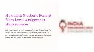 The Advantages of Assignment Help Services in Ireland