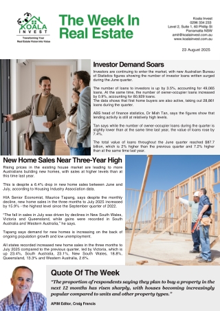 KOALA INVEST - Newsletter