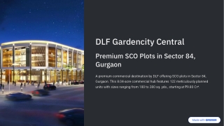 DLF Gardencity Central | Premium SCO Plots in Sector 84 Gurgaon