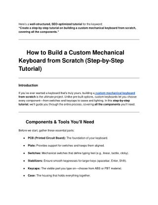 How to Build a Custom Mechanical Keyboard from Scratch (Step-by-Step Tutorial) (1)