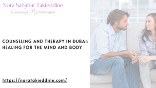 Counseling and Therapy in Dubai Healing for the Mind and Body