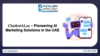 ChatbotAI.ae – Pioneering AI Marketing Solutions in the UAE