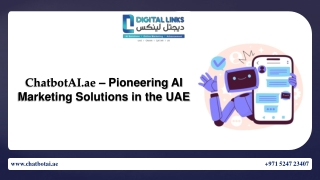 ChatbotAI.ae – Pioneering AI Marketing Solutions in the UAE