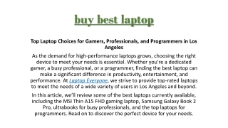 buy best laptop