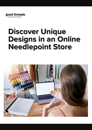 Your Go-To Online Needlepoint Store for Kits, Threads & Tools