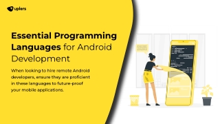 Essential Programming Languages for Android Development