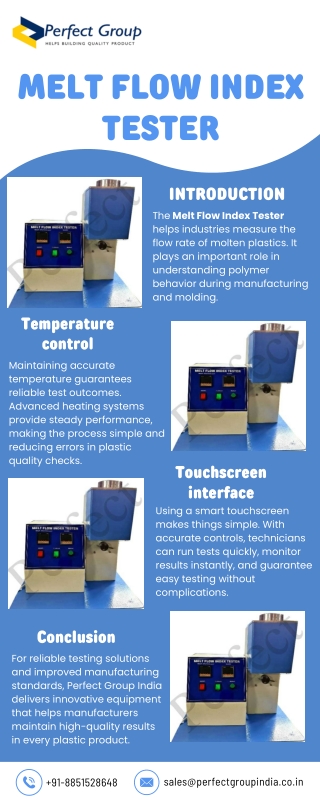 Melt Flow Index Tester