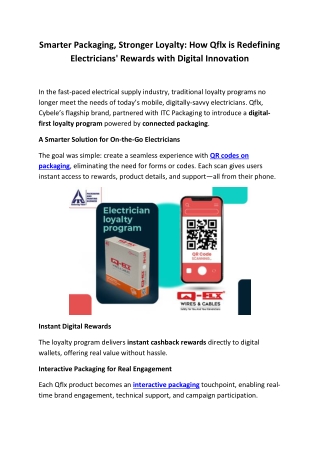 Redefining Loyalty with Connected Packaging | Qflx & ITC Packaging