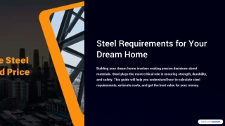How to Calculate Steel Requirement & Price for Home Construction