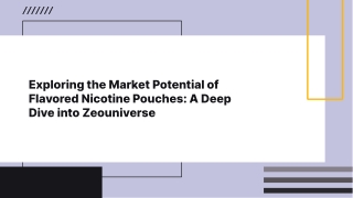 Exploring the Market Potential of Flavored Nicotine Pouches A Deep Dive into Zeouniverse