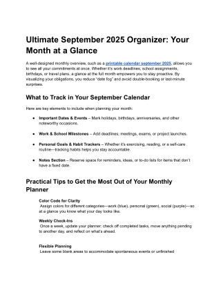 Ultimate September 2025 Organizer_ Your Month at a Glance