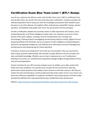 Certification Exam Blue Team Level 1