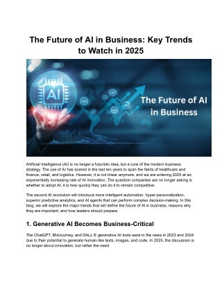 How AI Will Transform Businesses in 2025 – Key Insights & Strategies