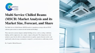 Multi Service Chilled Beams MSCB Market Analysis and its Market Size, Forecast, and Share