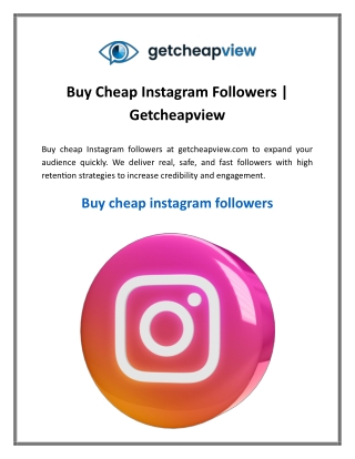 Buy Cheap Instagram Followers