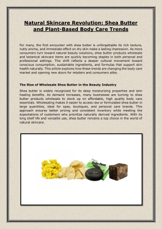 Natural Skincare Revolution