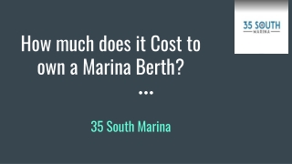 How much does it cost to own a marina berth_
