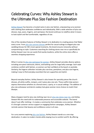 Ashley Stewart | Plus Size Clothing, Dresses & Swimwear for Curvy Women