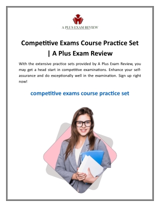 Competitive Exams Course Practice Set