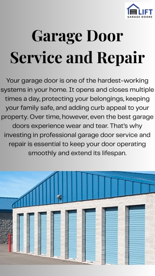Reliable Garage Door Service and Repair – Keep Your Home Safe and Functional