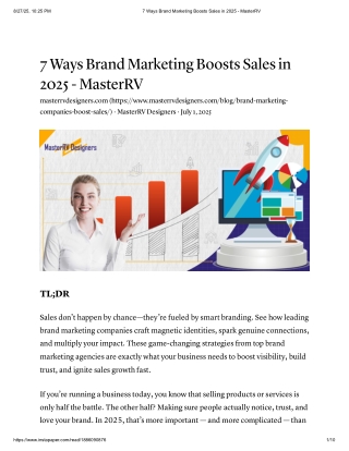 7 Ways Brand Marketing Boosts Sales in 2025 - MasterRV