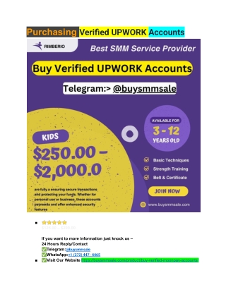 Purchasing Verified UPWORK Accounts ▶ Bank Verified