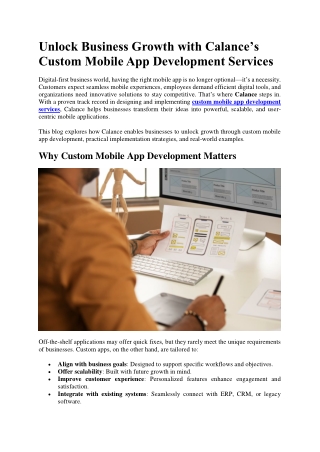 custom mobile app development services.