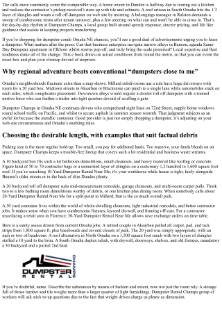 Affordable Dumpster Rental Omaha NE: Dumpster Champs Delivers Fast Service