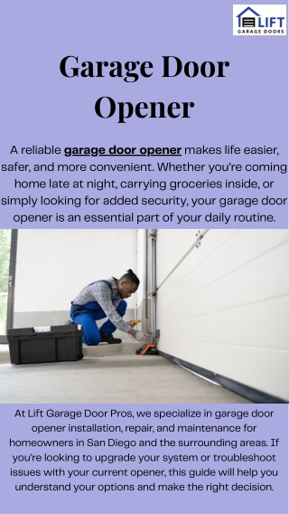 Garage Door Openers – Everything You Need to Know