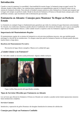 Fontanería en Alicante: Consejos para Mantener Tu Hogar en Perfecto Estado
