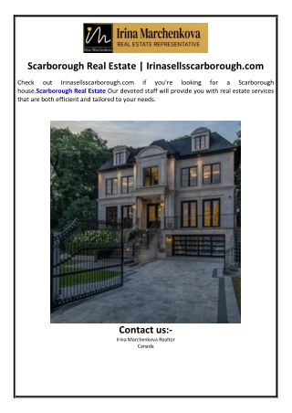Scarborough Real Estate | Irinasellsscarborough.com