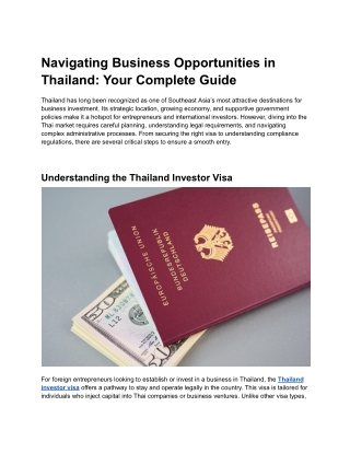 Navigating Business Opportunities in Thailand_ Your Complete Guide