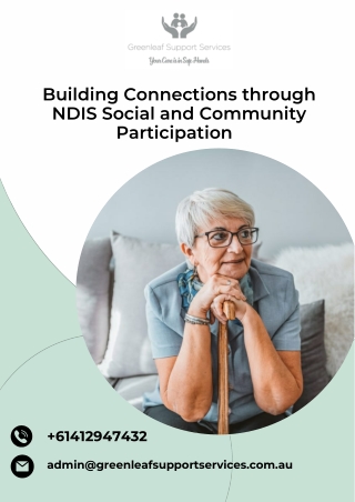 Building Connections through NDIS Social and Community Participation