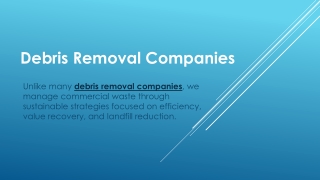 Debris Removal Companies