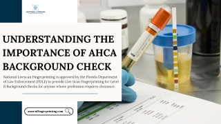 Understanding the Importance of AHCA Background Check