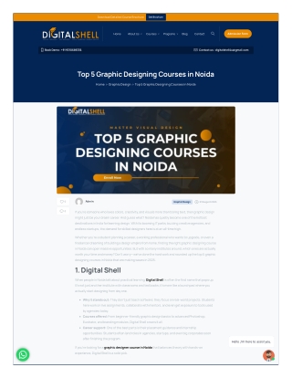 Top 5 Graphic Designing Courses in Noida