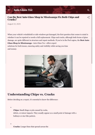 Best Auto Glass Shop in Mississauga