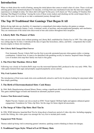 The Top 10 Timeless Port Gamings That Began All Of It