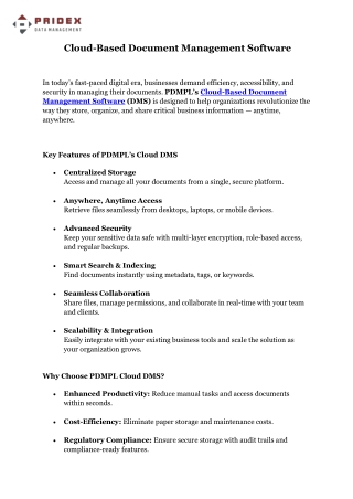 Cloud base document management software