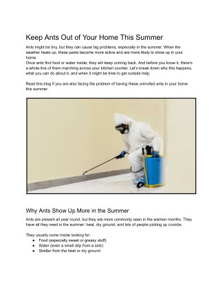 Keep Ants Out of Your Home This Summer