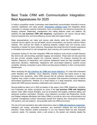 Best Trade CRM with Communication Integration_ Best Apparatuses for 2025