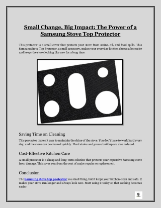 Small Change, Big Impact- The Power of a Samsung Stove Top Protector