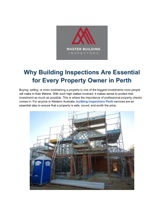New Home Building Inspections - Perth Experts