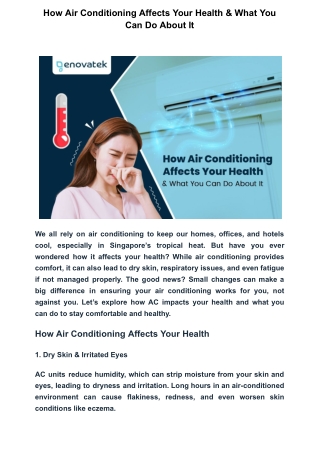 How Air Conditioning Affects Your Health & What You Can Do About It