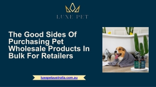The Good Sides Of Purchasing Pet Wholesale Products In Bulk For Retailers