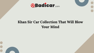 Khan Sir Car Collection: Practical, Powerful & Budget-Friendly Cars in 2025