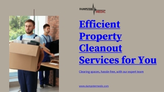 Property Cleanout Services in Orlando, FL  Dumpster Medic