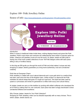 Explore 100  Polki Jewellery Online